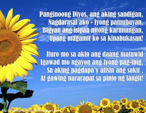 Prayer Tagalog Before Class .